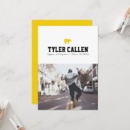 Golden Bear Varsity Text-only Rückseite Einladung
