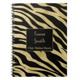 Golden Beauty Salon Journal Notizblock