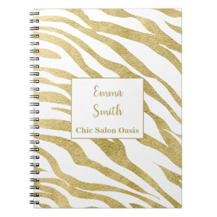 Golden Beauty Salon Journal Notizblock