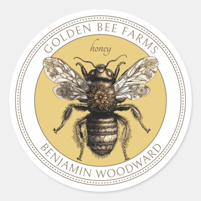 Golden Bee Honey Farms Aufkleber (Vorderseite)