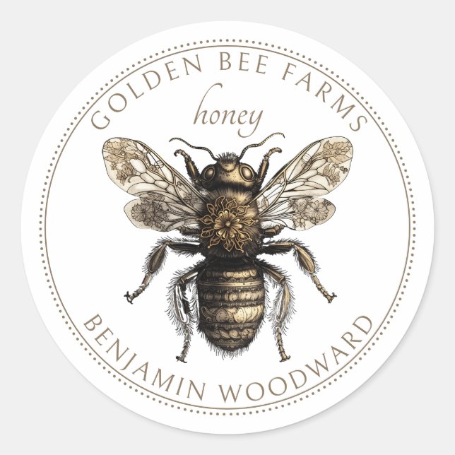 Golden Bee Honey Farms Sticker (Vorderseite)