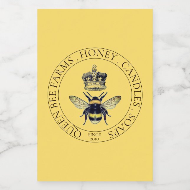 Golden Bee Product Container Label Lebensmitteletikett (Einzelnes Label)