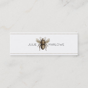 Golden Bee Skinny Calling Card Mini Visitenkarte