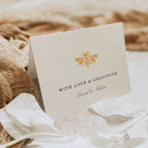 Golden Bee Watercolor "Love & Gratitude"