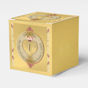 Golden bei der 1. oder 50. Hochzeit Geschenkschachtel