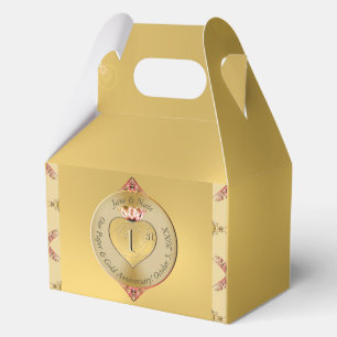 Golden bei der 1. oder 50. Hochzeit Geschenkschachtel