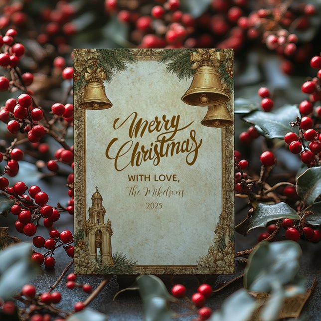 Golden Bells Feiertagskarte (Von Creator hochgeladen)