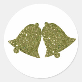 Golden Bells Runder Aufkleber