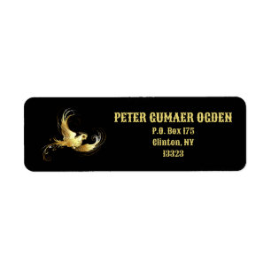 Golden Bird im schwarzen Hintergrund