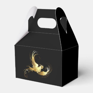 Golden Bird im schwarzen Hintergrund Geschenkschachtel