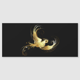 Golden Bird im schwarzen Hintergrund Magnetkarte