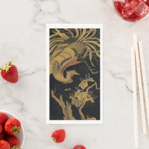 Golden Bird Japanische Klassik Antike Serviette