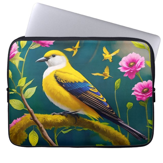 Golden Bird Laptopschutzhülle (Vorderseite)