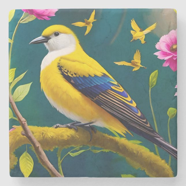 Golden Bird Steinuntersetzer (Vorderseite)
