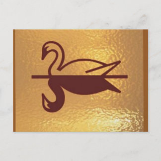 Golden Birds Duck Postkarte