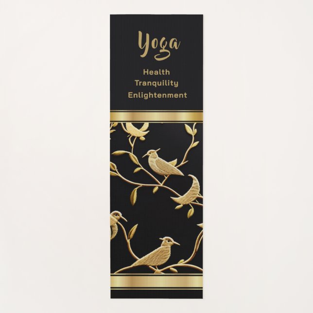 Golden Birds - Yoga Mat Yogamatte (Vorderseite)