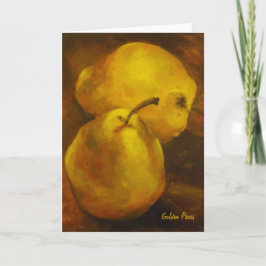 Golden Birnen Note Card Karte