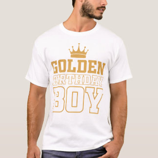 Golden Birthday Boys Geburtstagsparty Dekoration B T-Shirt