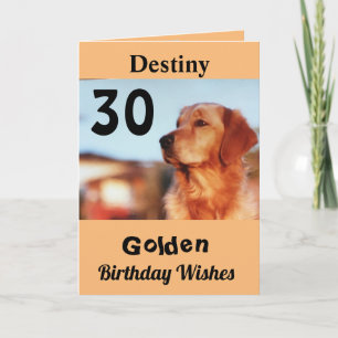 Golden Birthday Niedlich Retriever Grußkarte Karte