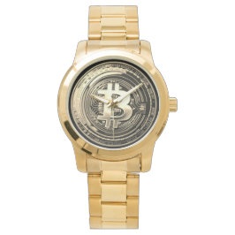 Golden Bitcoin Armbanduhr