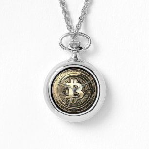 Golden Bitcoin Armbanduhr