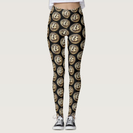 Golden Bitcoin Digital Cash Kryptowährung Leggings