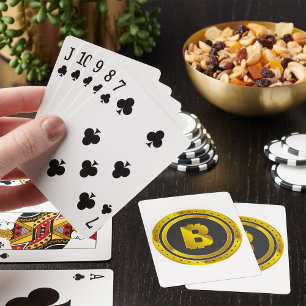 Golden Bitcoin Spielkarten