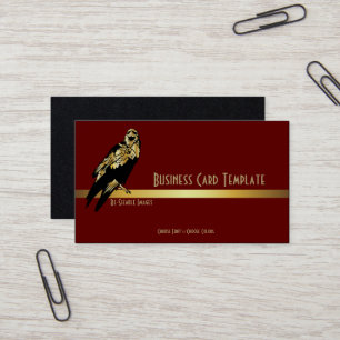 Golden Black Bird Raven Business Card Visitenkarte