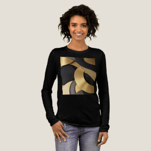 Golden & Black Overlapping Geometrie Abstrakt Tri-Blend Shirt