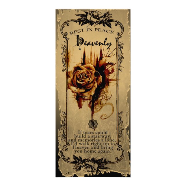 Golden Black Rose - Sympathiekarte/Rackcard Werbekarte (Vorne)