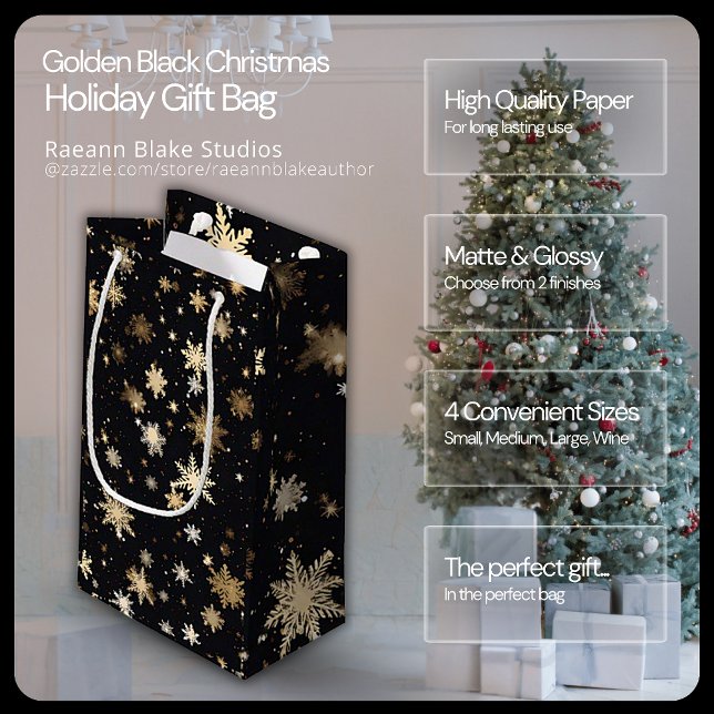 Golden Black Weihnachtsgeschenk Kleine Geschenktüte (Von Creator hochgeladen)