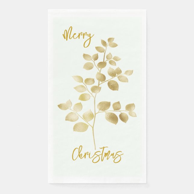 Golden Blätter Paper Handtuch Serviette (Vorderseite)