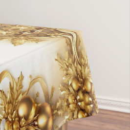Golden Blätter Weihnachtsfeiertag Tischdecke
