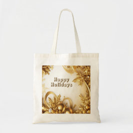 Golden Blätter Weihnachtsfeiertag Tote Tasche
