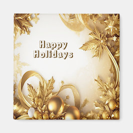 Golden Blätter Weihnachtsmagnet Magnet