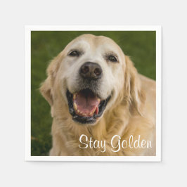 Golden Bleibe Golden Retriever Cocktail Napkins Serviette