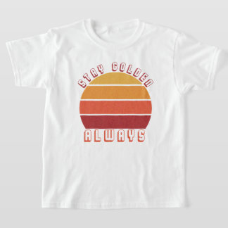Golden bleibe, immer - Retro-Sonnenuntergang Motiv T-Shirt