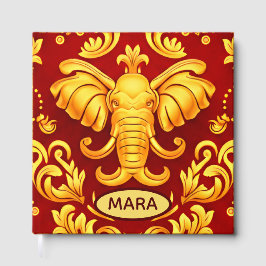 Golden Blessings: Personalized Elephant Mara QR    Gästebuch