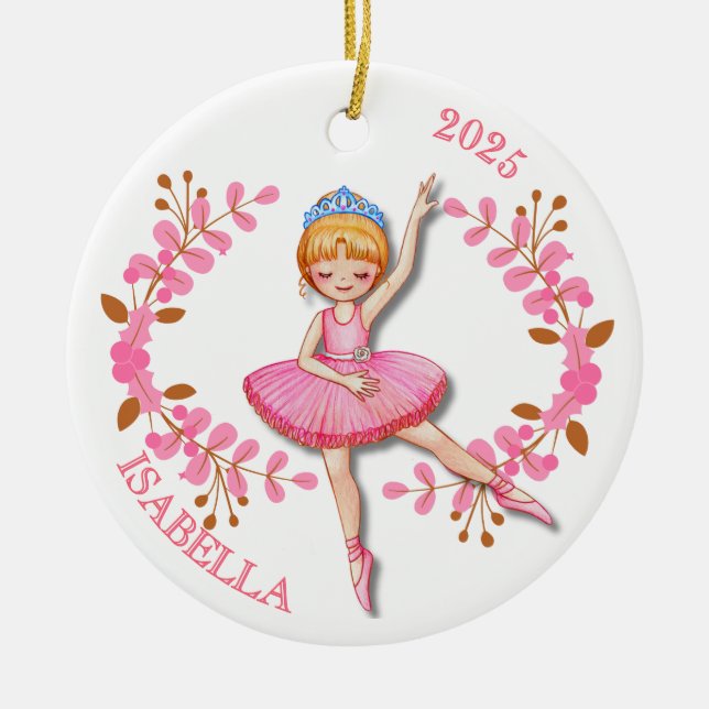 Golden Blonde Ballerina Ornament (Vorne)