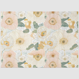 Golden Bloom Bloral Decoupage Seidenpapier