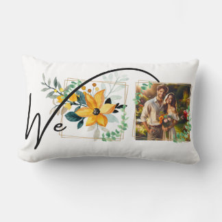 Golden Bloom Custom Couple Lumbar Lendenkissen