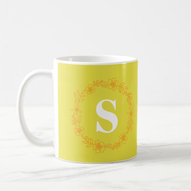 Golden Bloom Monogram Kaffeetasse (Links)