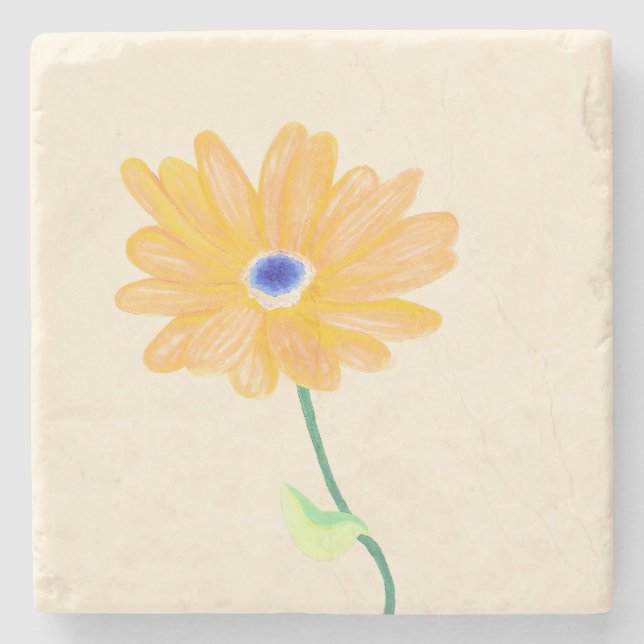 Golden Bloom Steinuntersetzer (Vorderseite)