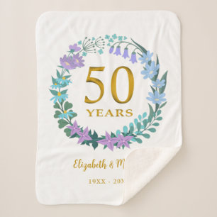 Golden Bloral Bluebells zum 50. Jahrestag Sherpadecke