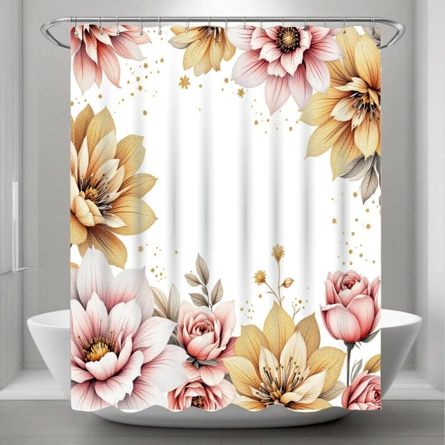 Golden Blossom Breeze Duschvorhang (Von Creator hochgeladen)