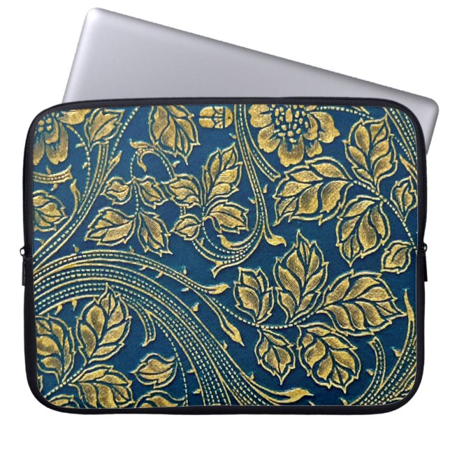 Golden Blossom Elegance Electronics Bag Laptopschutzhülle (Vorderseite)