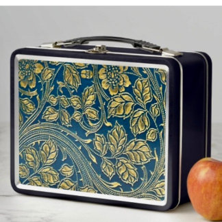 Golden Blossom Elegance Metallbox Metall Brotdose