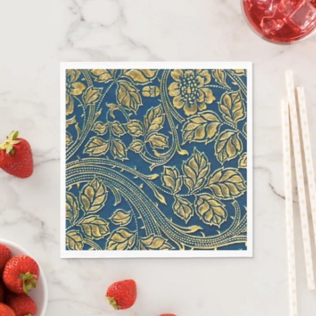 Golden Blossom Elegance Serviette (Napkins - coined or standard napkin sold in quantities of 50. )