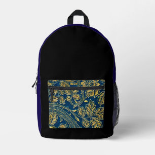 Golden Blossom Eleganz Bedruckter Rucksack