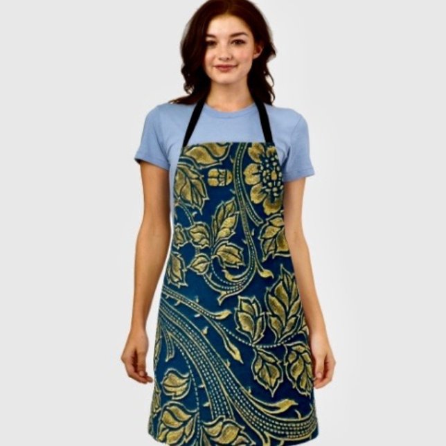 Golden Blossom Eleganz  Schürze ( Apron 100% polyester machine washable.
)